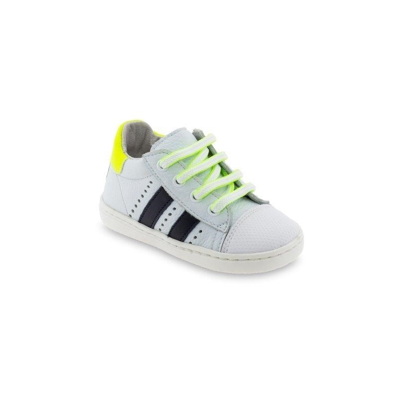 Sneaker Stripes CL-9773 - weiß / navy / neon