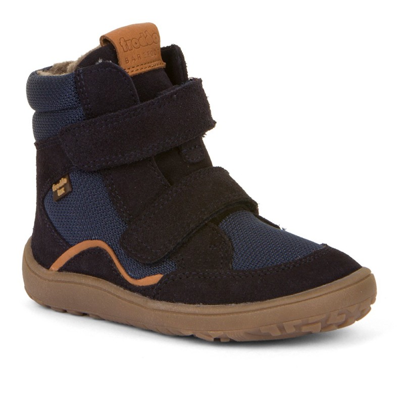 Barfuss Winter Boot Velcro TEX/Wolle - Navy
