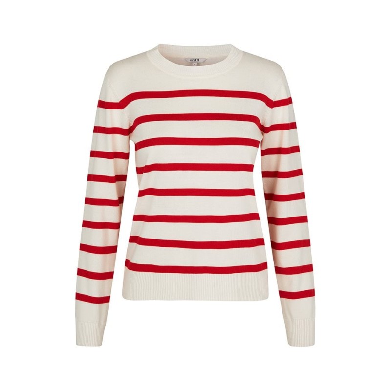 Cana Brava Stripe Pullover - Red Creme