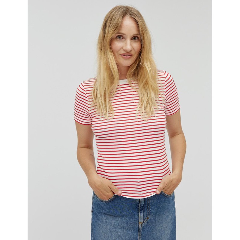 T-shirt Julie M  - Stripe red