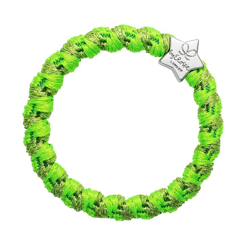 Haarband Woven Silver Star - Lime Green