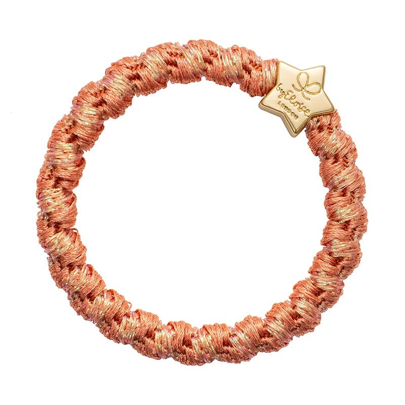 Haarband Woven Gold Star - Coral Pink