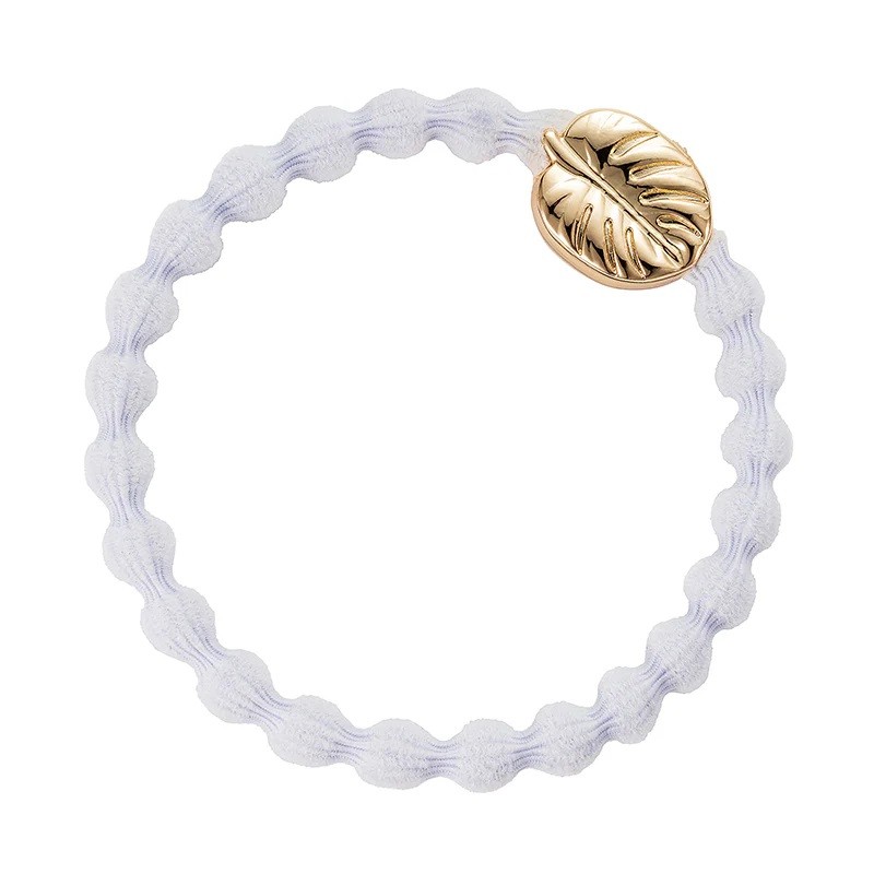 Haarband Gold Palm Leaf - White