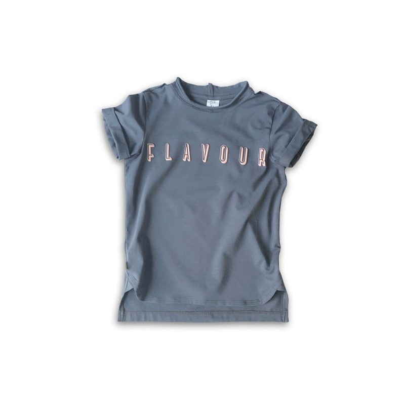 T-Shirt "Flavour" - blau/grau